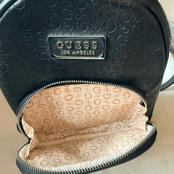 GUESS Embossed Black Backpack - Picture 2 of 7
